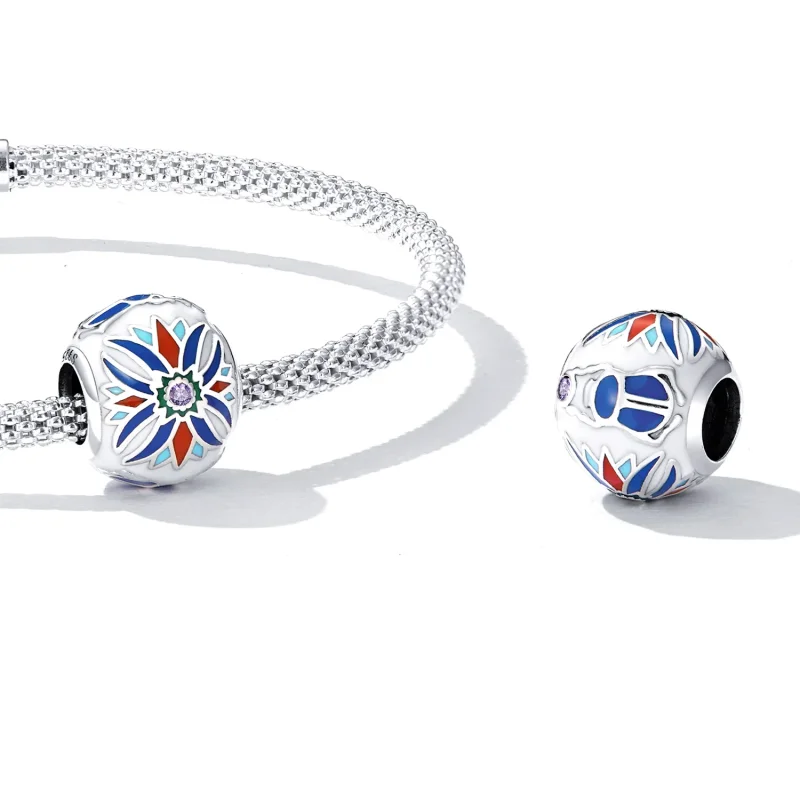 (image for) Pandora Style Scarab Lotus Charm - SCC2254 - View 4