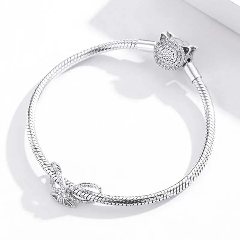 (image for) Pandora Style Shine Butterfly Charm - BSC469 - View 3
