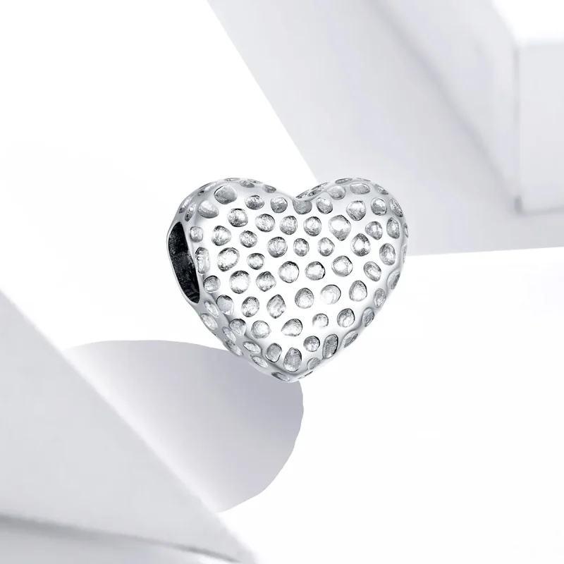 (image for) Pandora Style Shining Heart Charm - SCC1587 - View 2