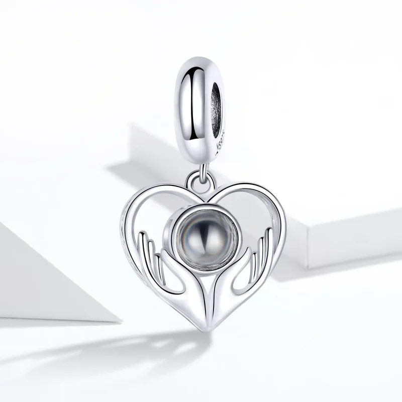 (image for) Pandora Style Silver 100 Languages I Love You Dangle - SCC1307 - View 4