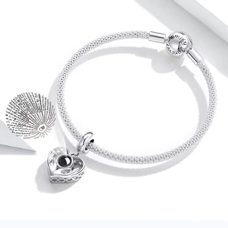 (image for) Pandora Style Silver 100 Languages I Love You Dangle - SCC1307 - View 6