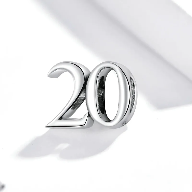 (image for) Pandora Style Silver 20Th Anniversary Charm - SCC1623 - View 2