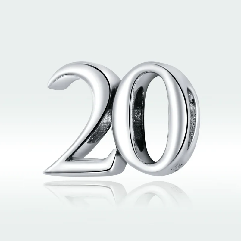 (image for) Pandora Style Silver 20Th Anniversary Charm - SCC1623 - View 5