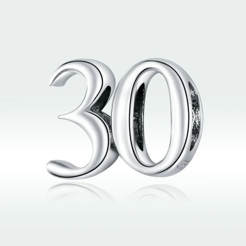 (image for) Pandora Style Silver 30Th Birthday Charm - SCC1622 - View 5