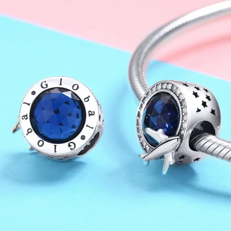 (image for) Pandora Style Silver A Dream of Traveling Around Charm - SCC895 - View 3