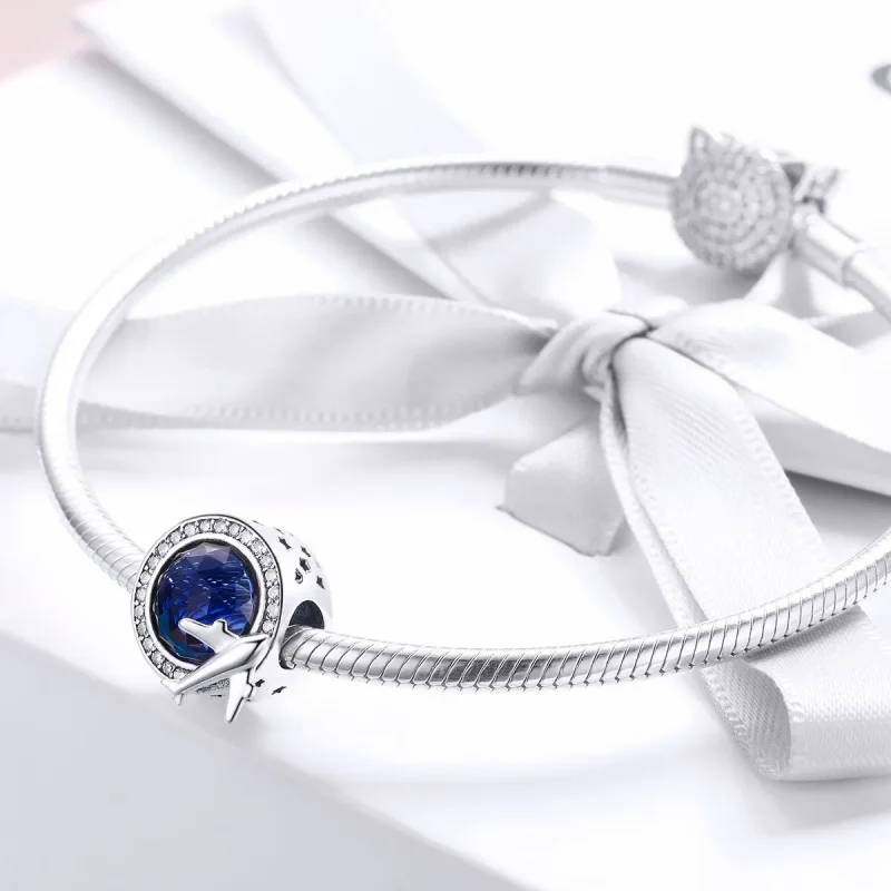 (image for) Pandora Style Silver A Dream of Traveling Around Charm - SCC895 - View 4