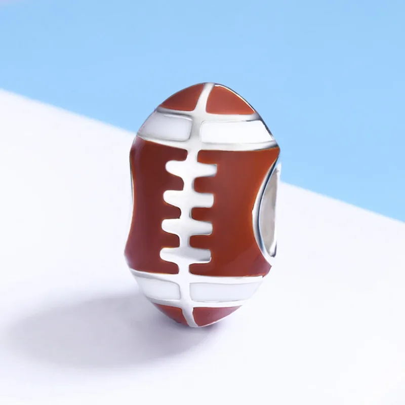 (image for) Pandora Style Silver American Football Charm - SCC442 - View 3