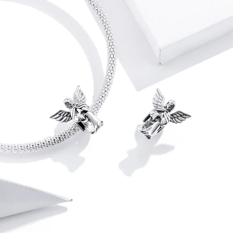 (image for) Pandora Style Silver Angel of Love Charm - BSC314 - View 4