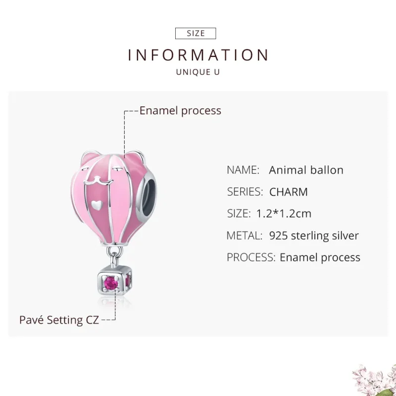 (image for) Pandora Style Silver Animal Ballon Charm - SCC1378 - View 7