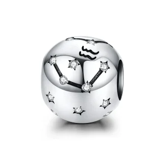 Pandora Style Silver Aquarius Charm - SCC1218-11 (image for) Pandora Style Silver Aquarius Charm - SCC1218-11