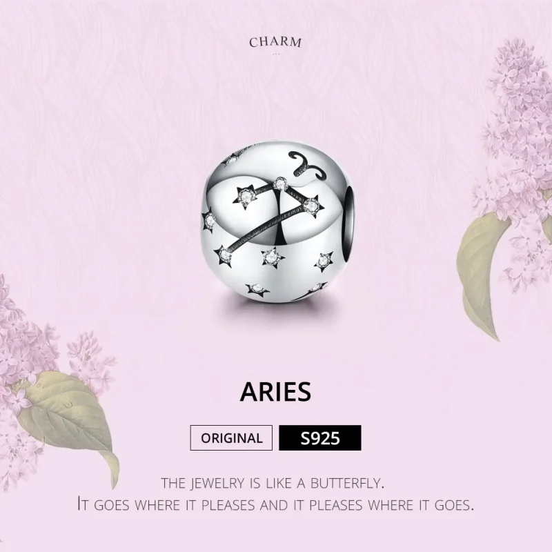 (image for) Pandora Style Silver Aries Charm - SCC1218-1 - View 2
