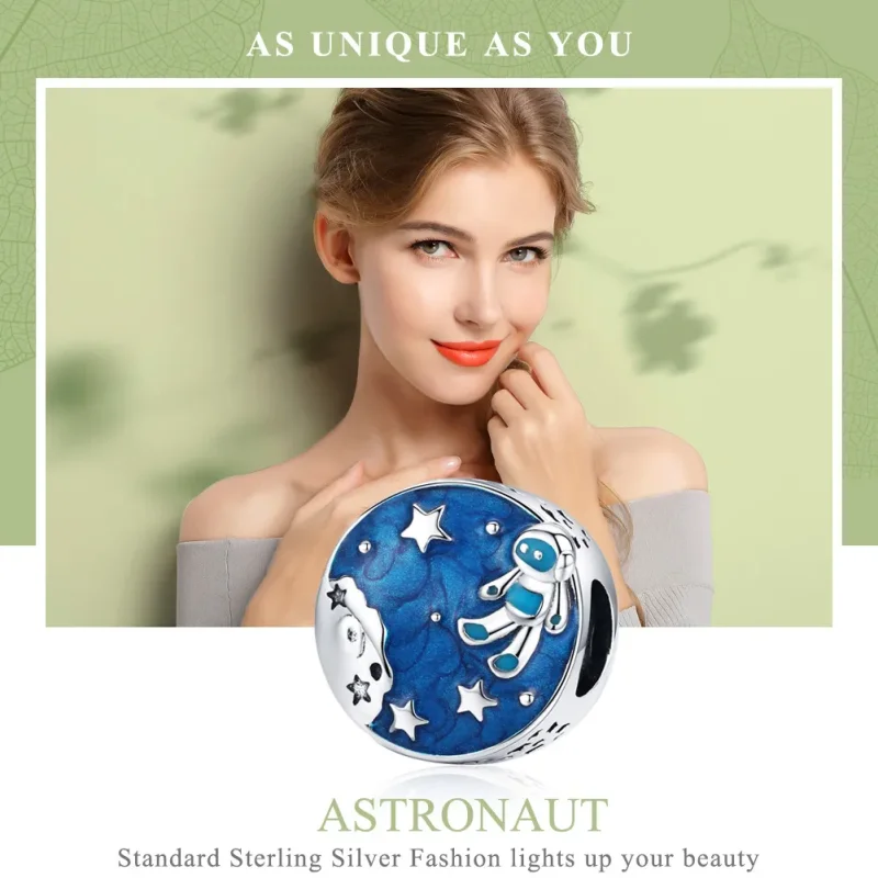(image for) Pandora Style Silver Astronaut Charm - SCC1148 - View 2