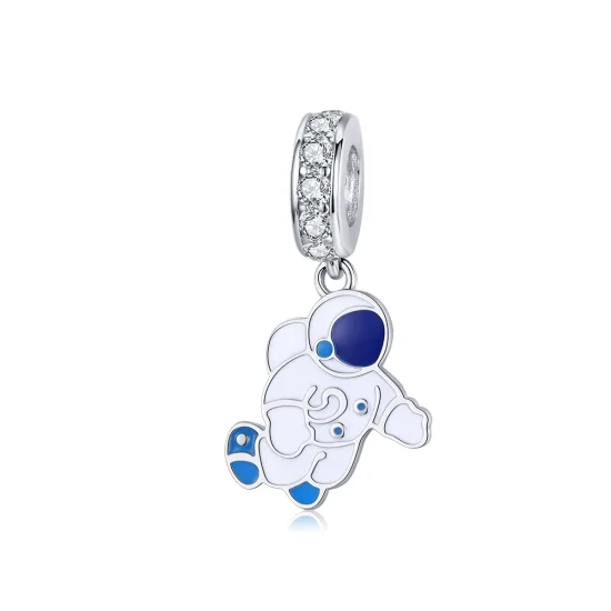 (image for) Pandora Style Silver Astronaut Dangle Charm - SCC1147
