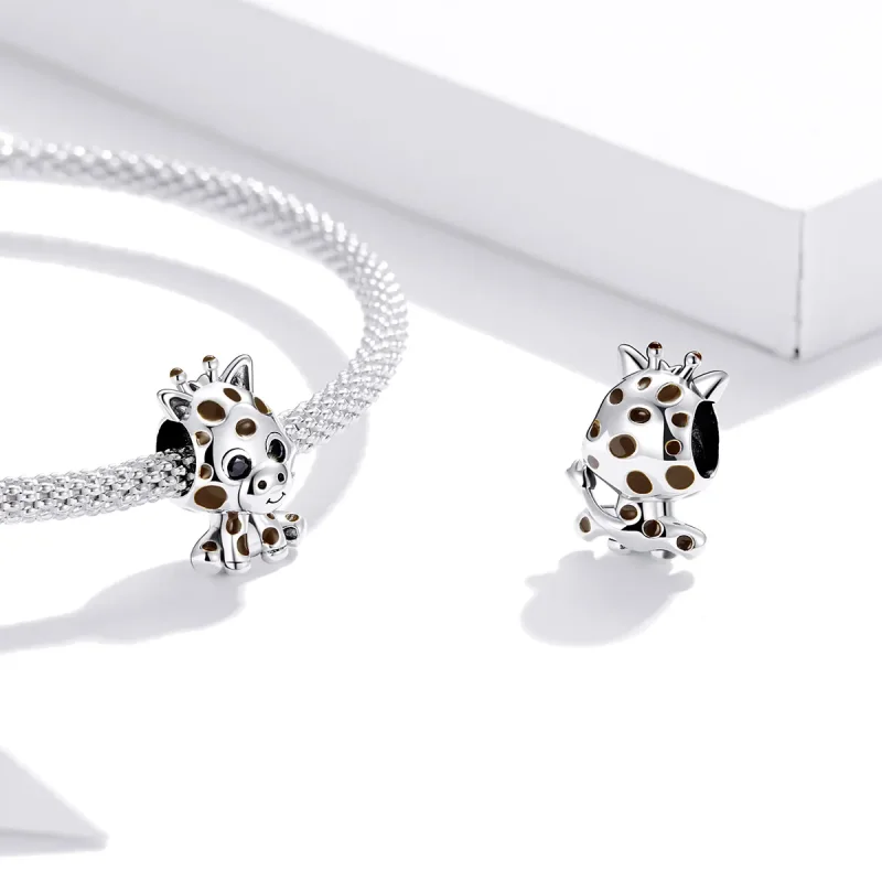 (image for) Pandora Style Silver Baby Giraffe Charm - SCC1691 - View 4