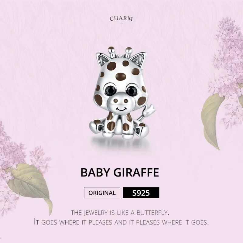 (image for) Pandora Style Silver Baby Giraffe Charm - SCC1691 - View 6