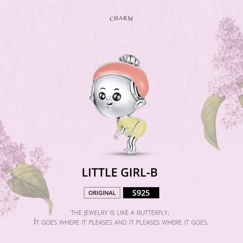 (image for) Pandora Style Silver Baby Girl Charm - SCC1845 - View 7