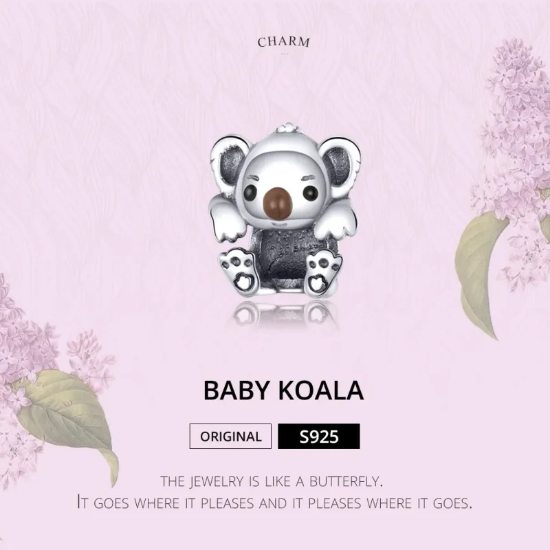 (image for) Pandora Style Silver Baby Koala Charm - SCC1304 - View 2
