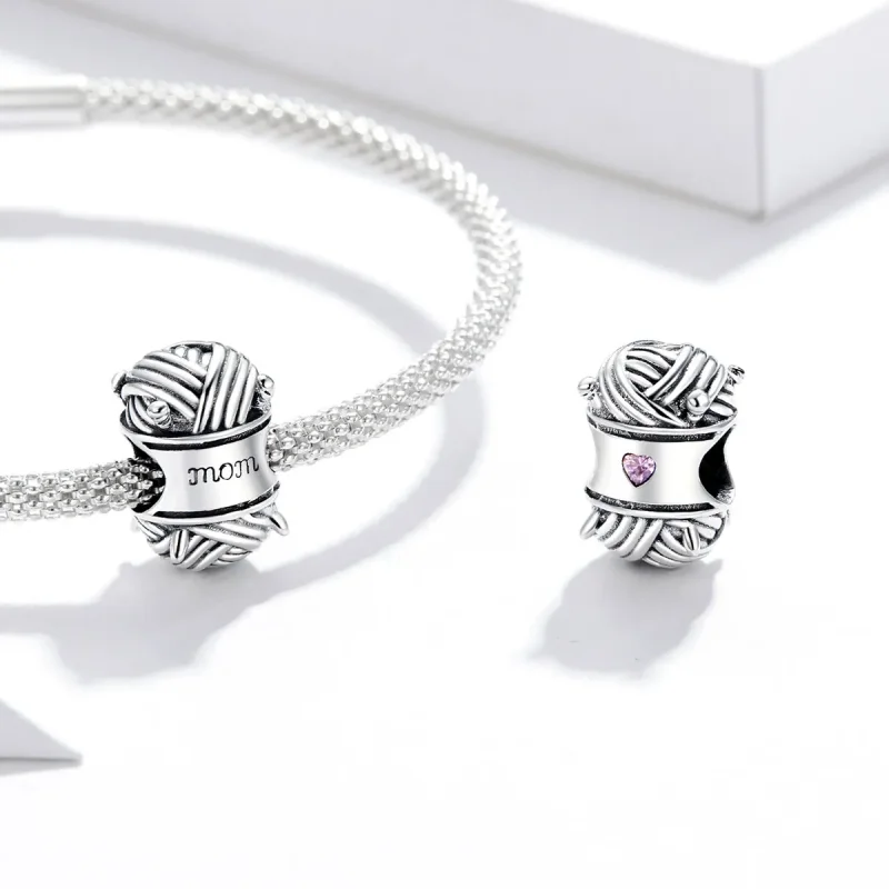 (image for) Pandora Style Silver Ball of Yarn Charm - SCC1654 - View 4