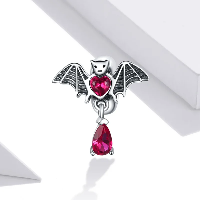 (image for) Pandora Style Silver Bat Charm - SCC1779 - View 2