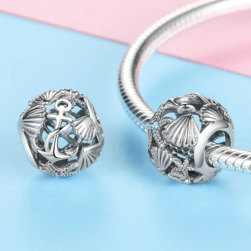 (image for) Pandora Style Silver Beach Charm - SCC995 - View 3