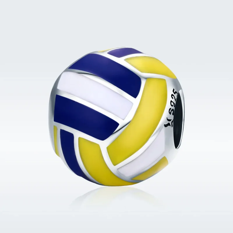 (image for) Pandora Style Silver Beach Volleyball Charm - SCC448 - View 2