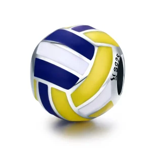 Pandora Style Silver Beach Volleyball Charm - SCC448 (image for) Pandora Style Silver Beach Volleyball Charm - SCC448