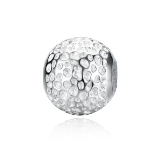 (image for) Pandora Style Silver Bead with Texture Charm - SCC1245