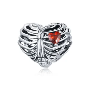 (image for) Pandora Style Silver Beating Heart Charm - SCC1764