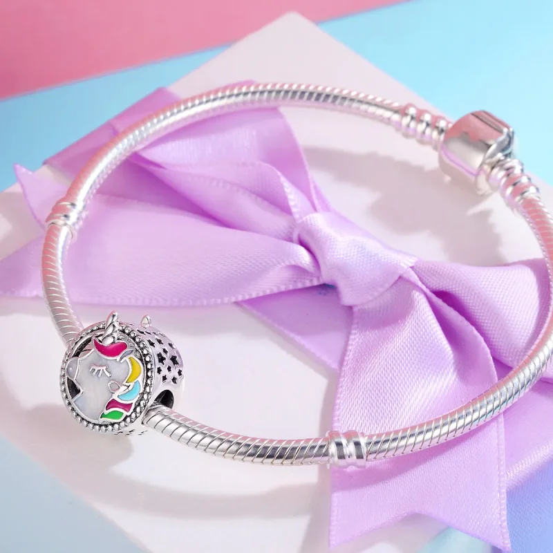 (image for) Pandora Style Silver Beautiful Unicorn Charm - SCC362 - View 5