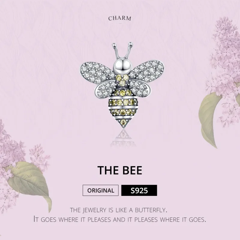 (image for) Pandora Style Silver Bee Charm - SCC1194 - View 2