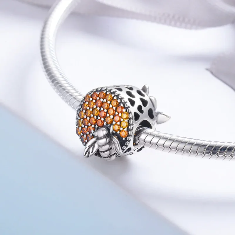 (image for) Pandora Style Silver Bee House Charm - SCC654 - View 4