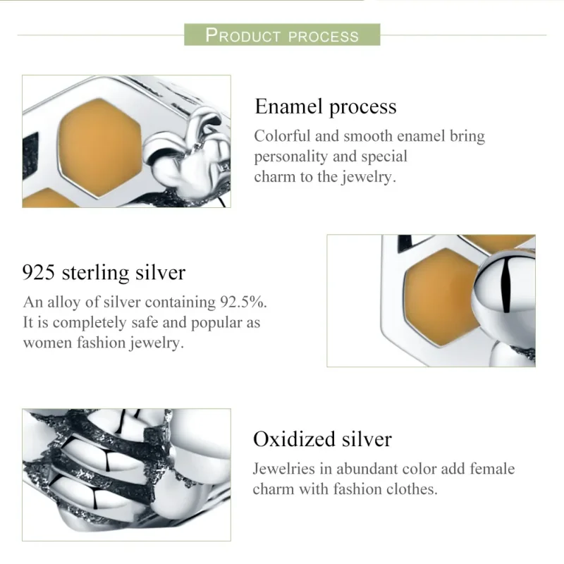 (image for) Pandora Style Silver Beehive Charm - SCC500 - View 6