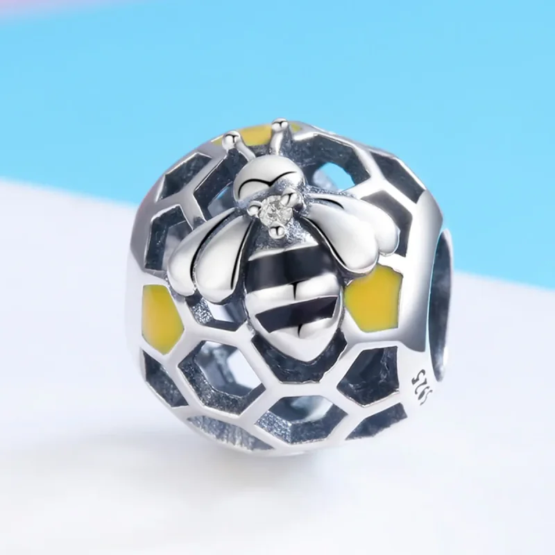 (image for) Pandora Style Silver Bee'S Hive Charm - SCC779 - View 2