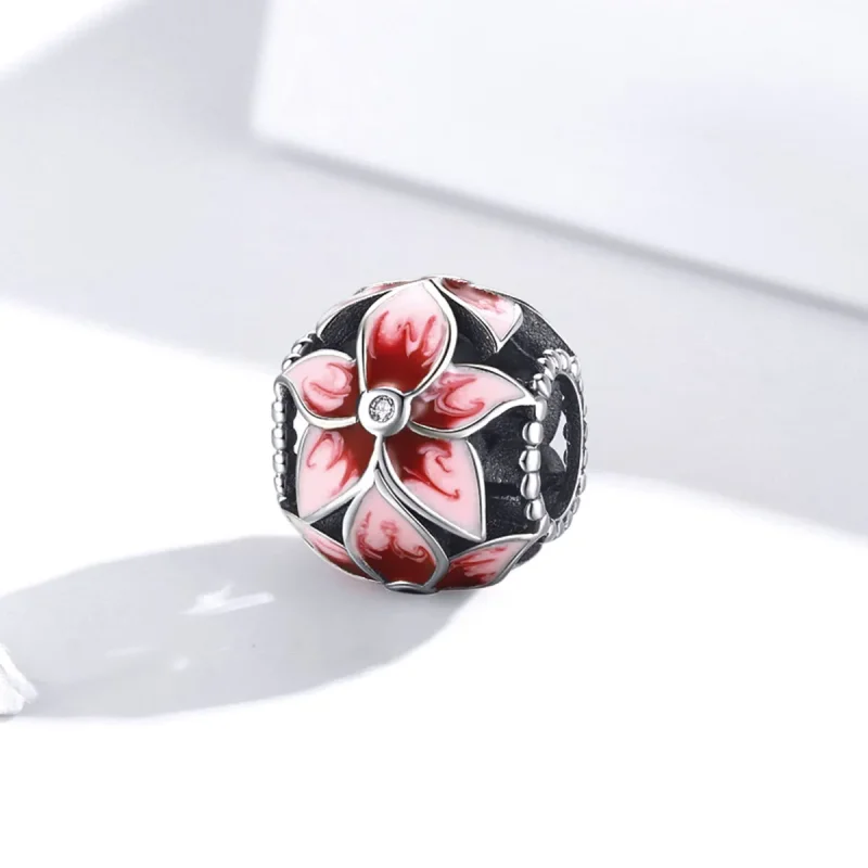 (image for) Pandora Style Silver Blooming Flower Charm - SCC1707 - View 2
