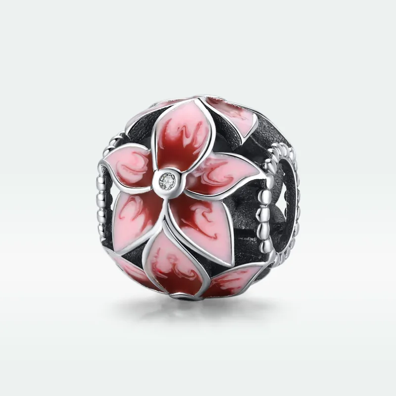 (image for) Pandora Style Silver Blooming Flower Charm - SCC1707 - View 5
