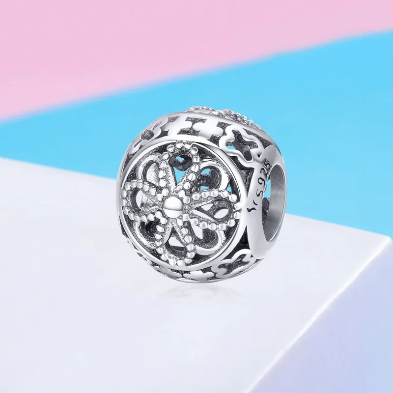(image for) Pandora Style Silver Blossoms Charm - SCC899 - View 2