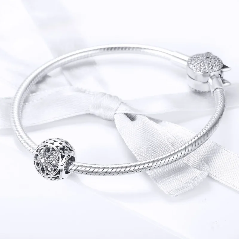 (image for) Pandora Style Silver Blossoms Charm - SCC899 - View 3