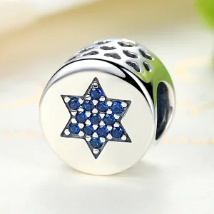 (image for) Pandora Style Silver Blue Faith Charm - SCC105