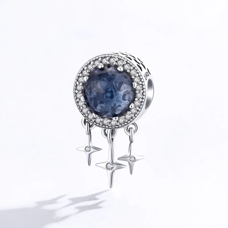(image for) Pandora Style Silver Blue Star Charm - SCC1432 - View 2