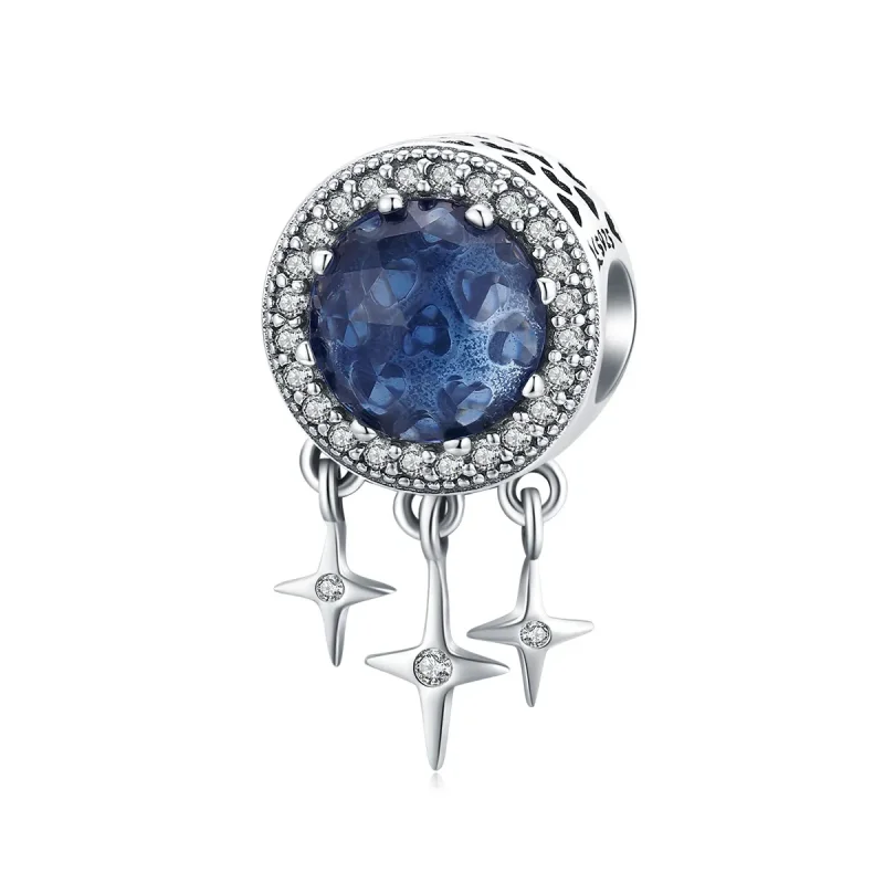 (image for) Pandora Style Silver Blue Star Charm - SCC1432