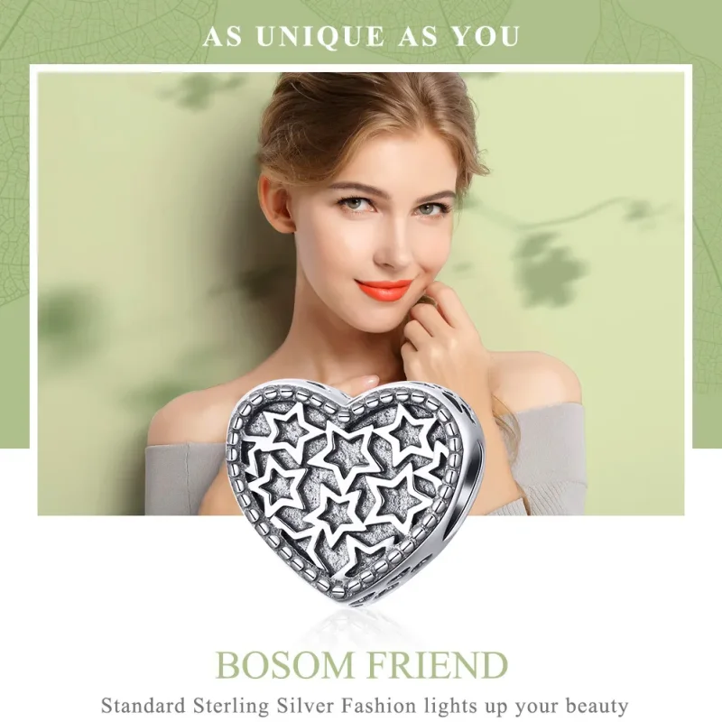 (image for) Pandora Style Silver Bosom Friend Charm - SCC1052 - View 2