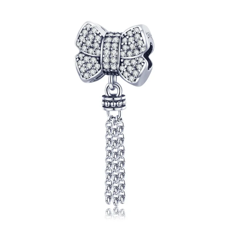 (image for) Pandora Style Silver Bowknot Dangle - SCC1016