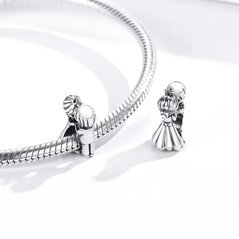 (image for) Pandora Style Silver Boy And Girl Dance Charm - SCC1565 - View 4