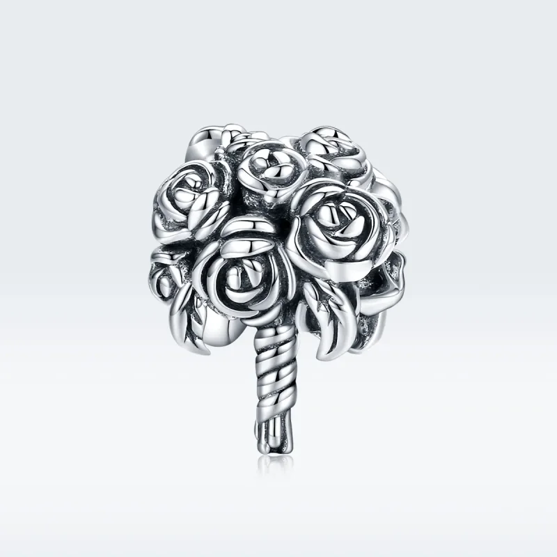 (image for) Pandora Style Silver Bridal Bouquet Charm - SCC1566 - View 5