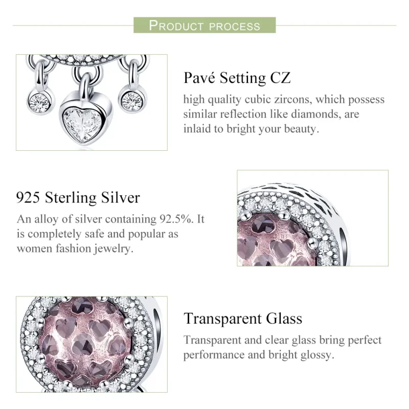 (image for) Pandora Style Silver Brilliant Heart Charm - SCC998 - View 7
