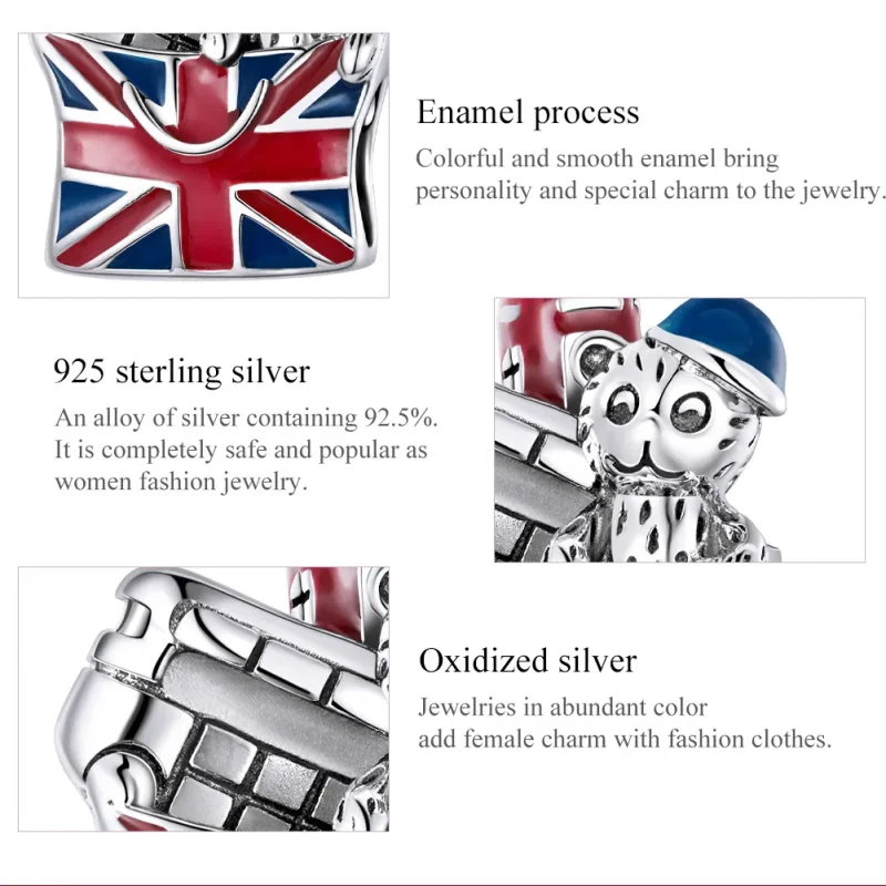 (image for) Pandora Style Silver British Gifts Charm - SCC1740 - View 7