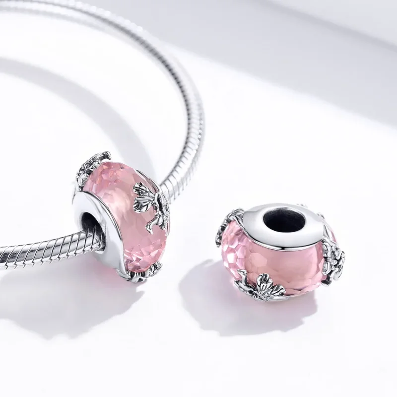 (image for) Pandora Style Silver Butterfly Murano Glass Charm - SCC1285 - View 4