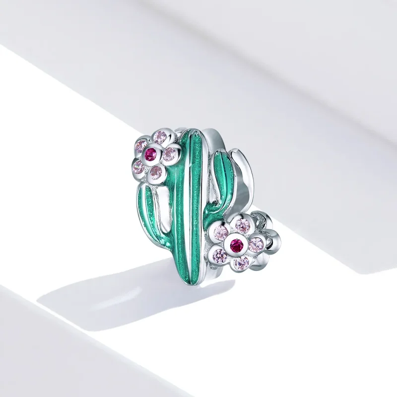 (image for) Pandora Style Silver Cactus Charm - BSC261 - View 2