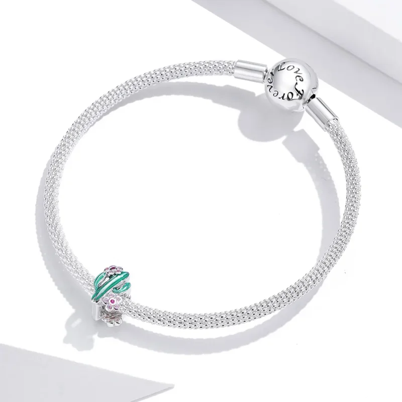 (image for) Pandora Style Silver Cactus Charm - BSC261 - View 3