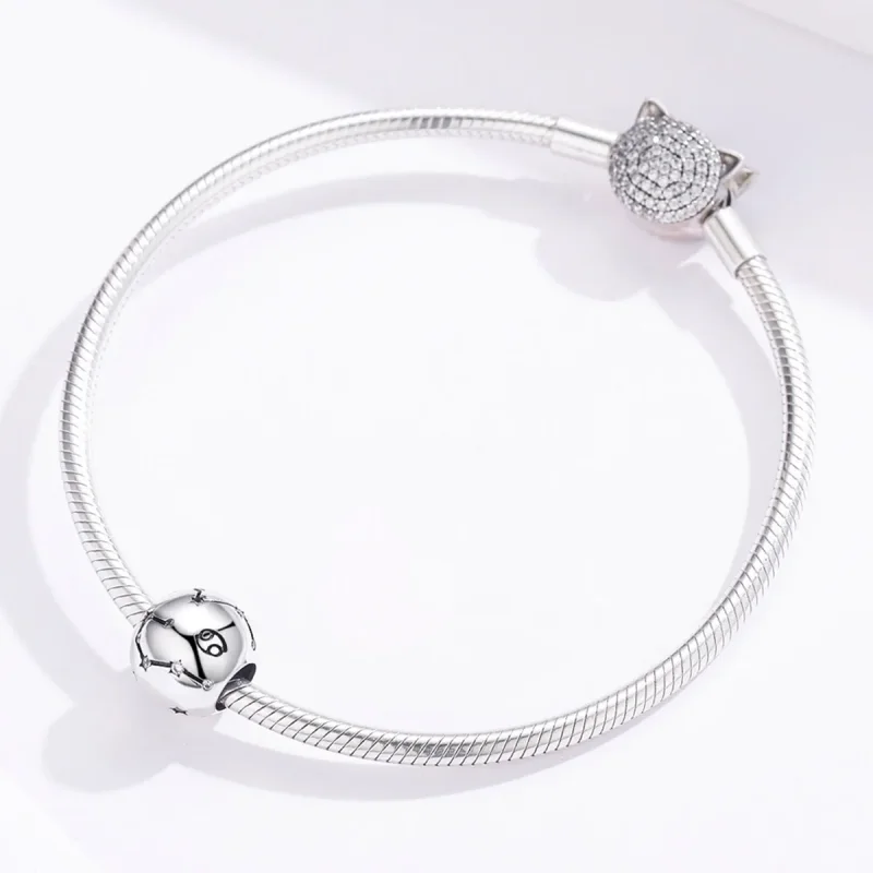 (image for) Pandora Style Silver Cancer Charm - SCC1218-4 - View 3